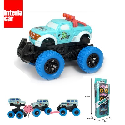 Interial Run Car toys Battle pop-up truck power free off-road truck toys Pump Up battle vehicle toys