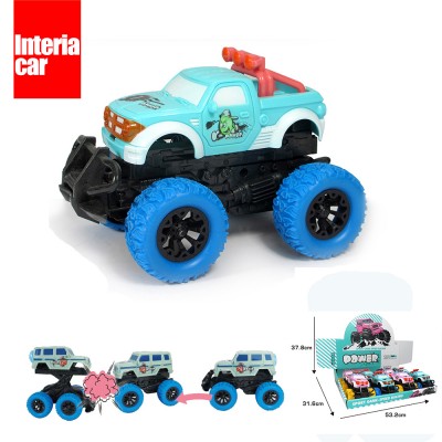 car toys for kinds PDQ Display package interial running car battle pump-up truck power free pop-up car